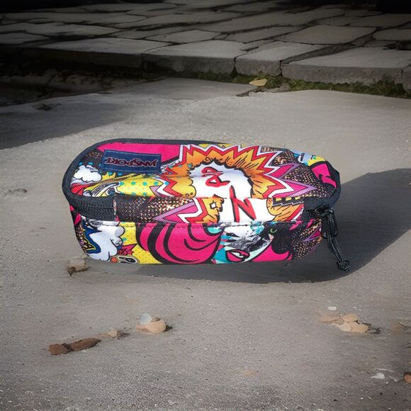 Jansport Vector Pouch Pencil Case Graphic Comic Book Cartoons‎ School Travel - Picture 2 of 13